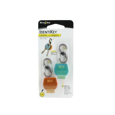 Nite Ize 2023 Nite Ize Identikey Covers + Microlocks, Combo NIT-KIDC-M1-4R7